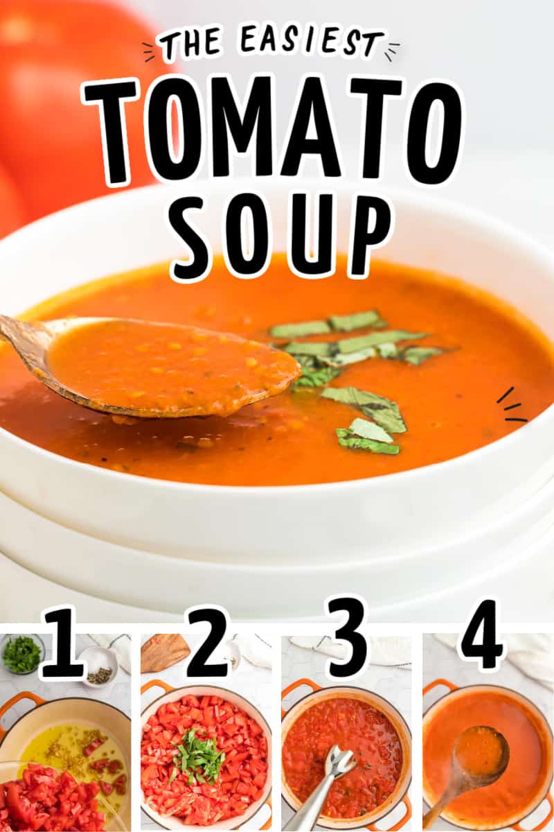 这道简单的自制番茄汤，由4种原料组成，充满了成熟多汁的新鲜番茄的味道。加上芬芳的大蒜，新鲜的罗勒，和甜美的特级初榨橄榄油，这是夏末午餐的完美汤。番茄罗勒汤|简单食谱|不含乳制品| 30分钟大餐#cheerfulcook #番茄汤#食谱#番茄#不含乳制品gydF4y2Ba